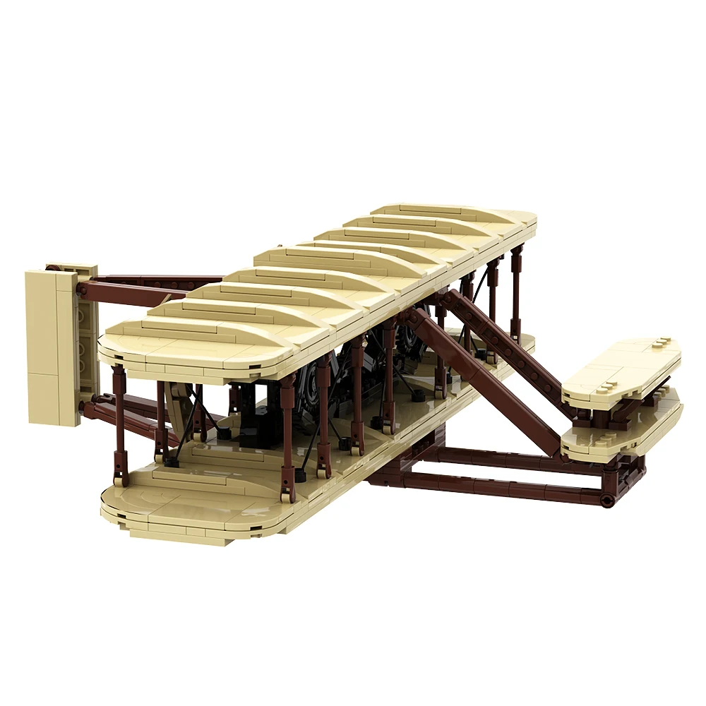 

Gobricks MOC Wright Flyer Model Aircraft Airplane Bricks Wright Brothers Flyer Building Block Educational Toys For Kid Gift