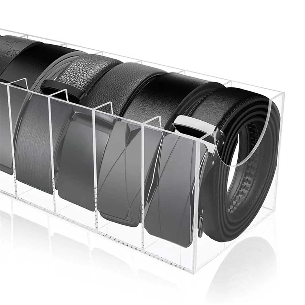 【decoration-de-fete】-organisateur-de-ceinture-support-de-rangement-de-ceinture-en-acrylique-pour-le-placard-vitrine-a-7-compartiments-pour-cravate-et-nœud-papillon