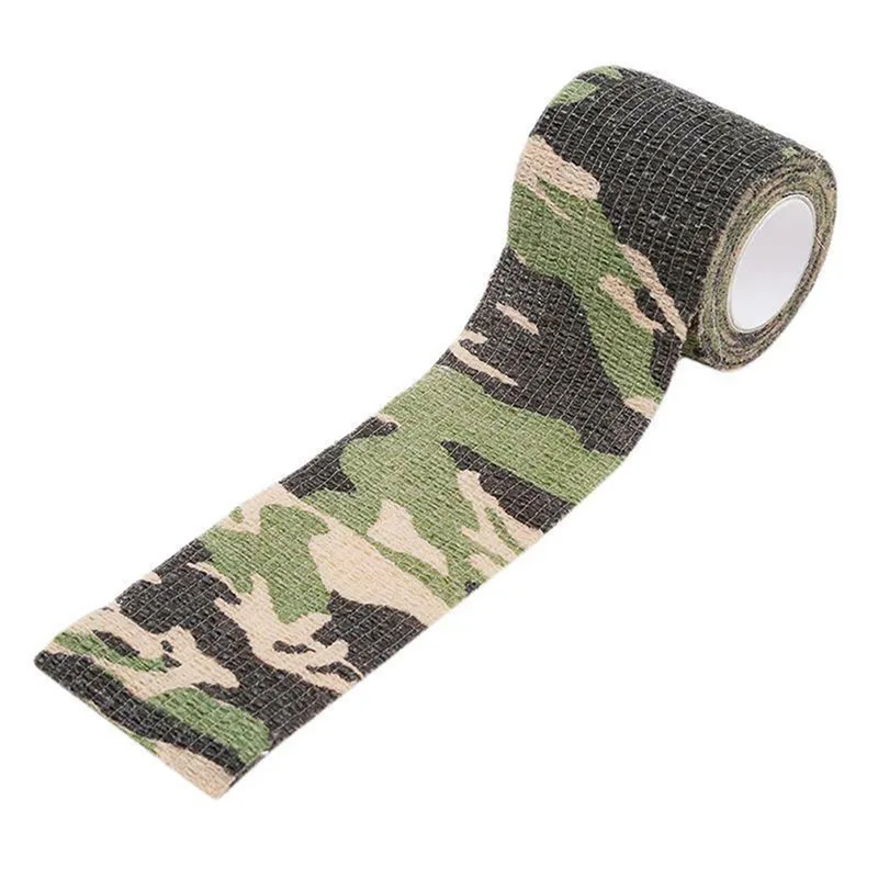 Camuflagem Elastic Wrap Tape, fita do exército, impermeável, durável, auto-adesivo, atadura elástica, caça ao ar livre