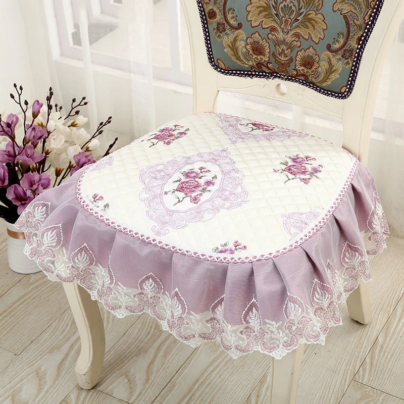 Pastoral Style Jacquard Embroidery HomeSit Pad Living Room Decor Dining Chair Non-slip Mat Four Seasons Universal Square Cushion