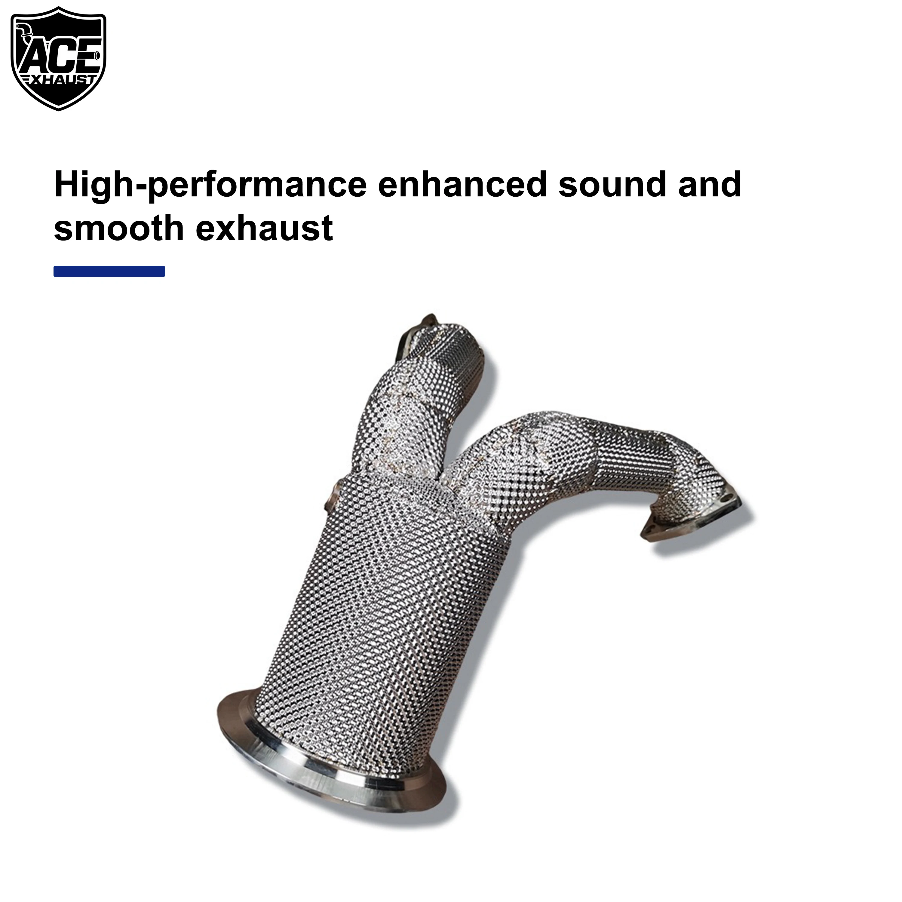 ACE Auspuffkrümmer für Audi S4 S5 3.0T B9 2013-2023 Downpipe mit Hitzeschutz, exakte Passform, hochwertiges Auspuffrohr mit optimiertem Durchfluss – Detail 6
