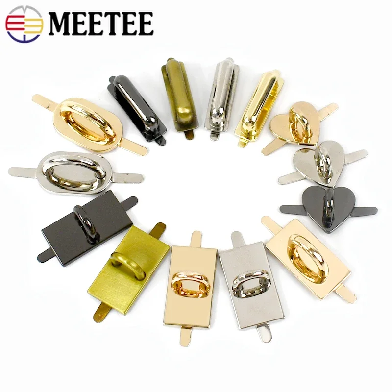 Metal D Ring Buckles for Strap Bag Arch Bridge Connector Clasp Purse Handbag Hanger Side Clip Hook DIY Sewing Accessories