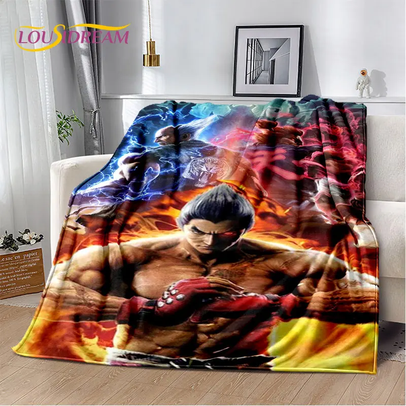 Street Fighter Retro Game Gamer Zachte Pluche Deken, flanel Deken Worp Deken Voor Woonkamer Slaapkamer Bed Sofa Picknick Cover