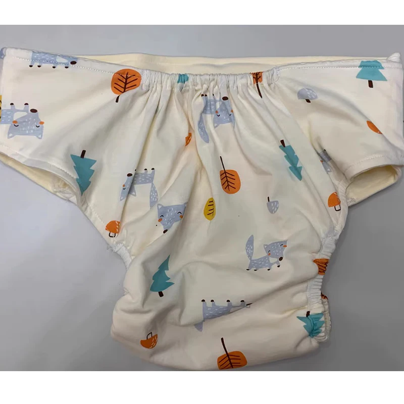 Cute Cartoon Cotton Thick ABDL Diapers Briefs Adjustable Adult Baby Nappies Panties Soft Plus Size DDLG Underpant Washable
