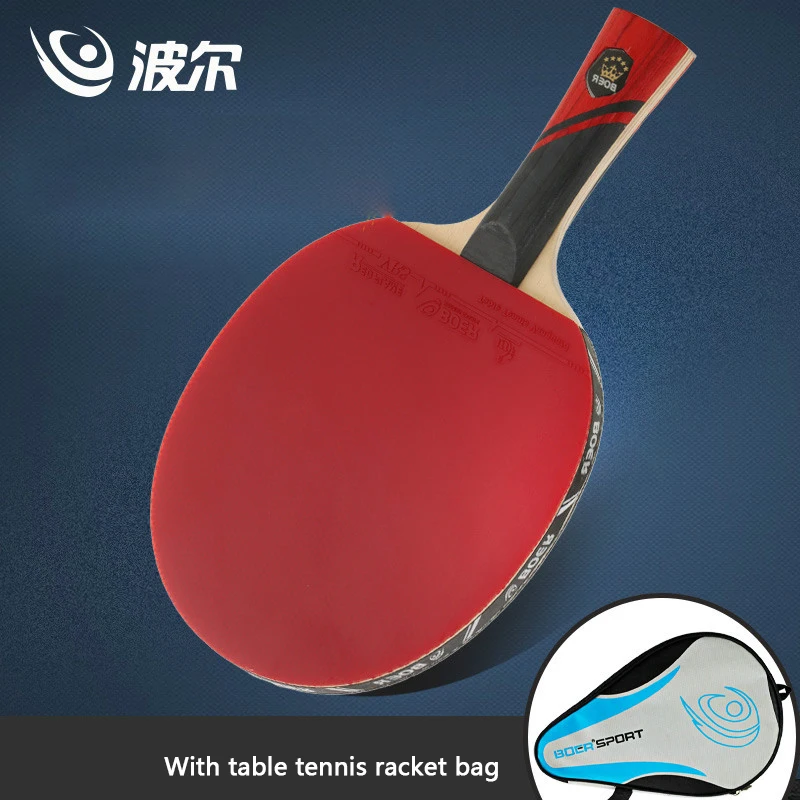 BOER 3S Tisch Tennis Bat Lange/Kurze Griff Ping pong Paddle Outdoor Sport Training