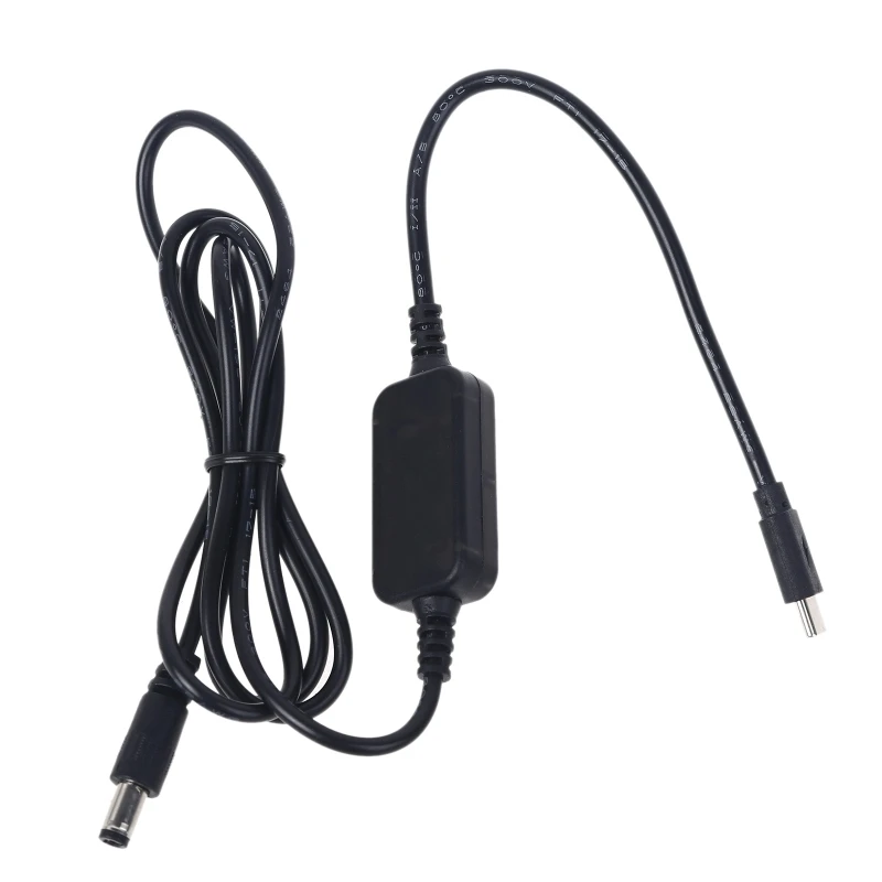 Cable convertidor PD USB C tipo C conector macho 12V 20V 5,5x2,1mm elevador