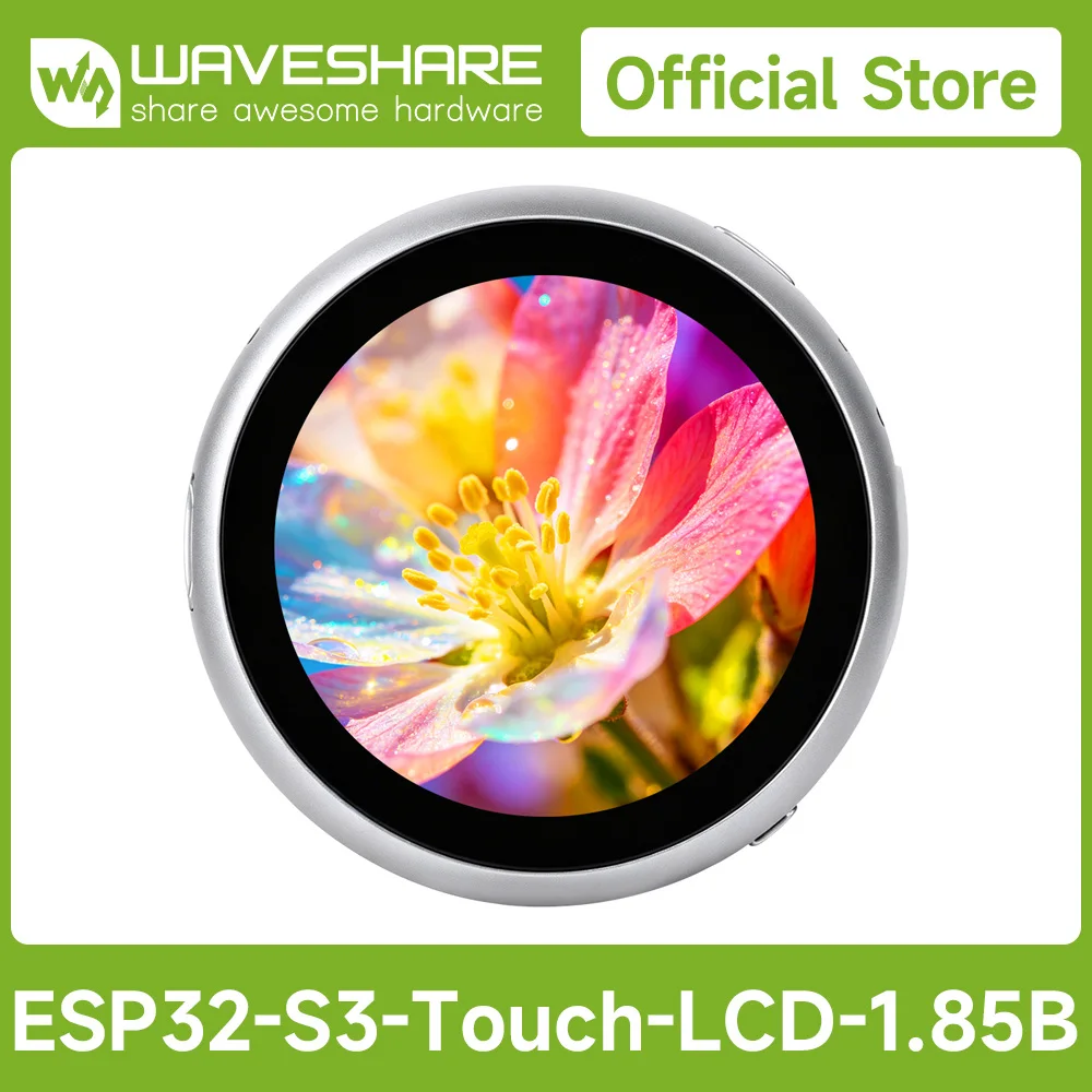 Waveshare ESP32-S3 1.85inch LCD Capacitive Touch Display Development Board, 360 × 360, CNC-machined Aluminum Alloy Case