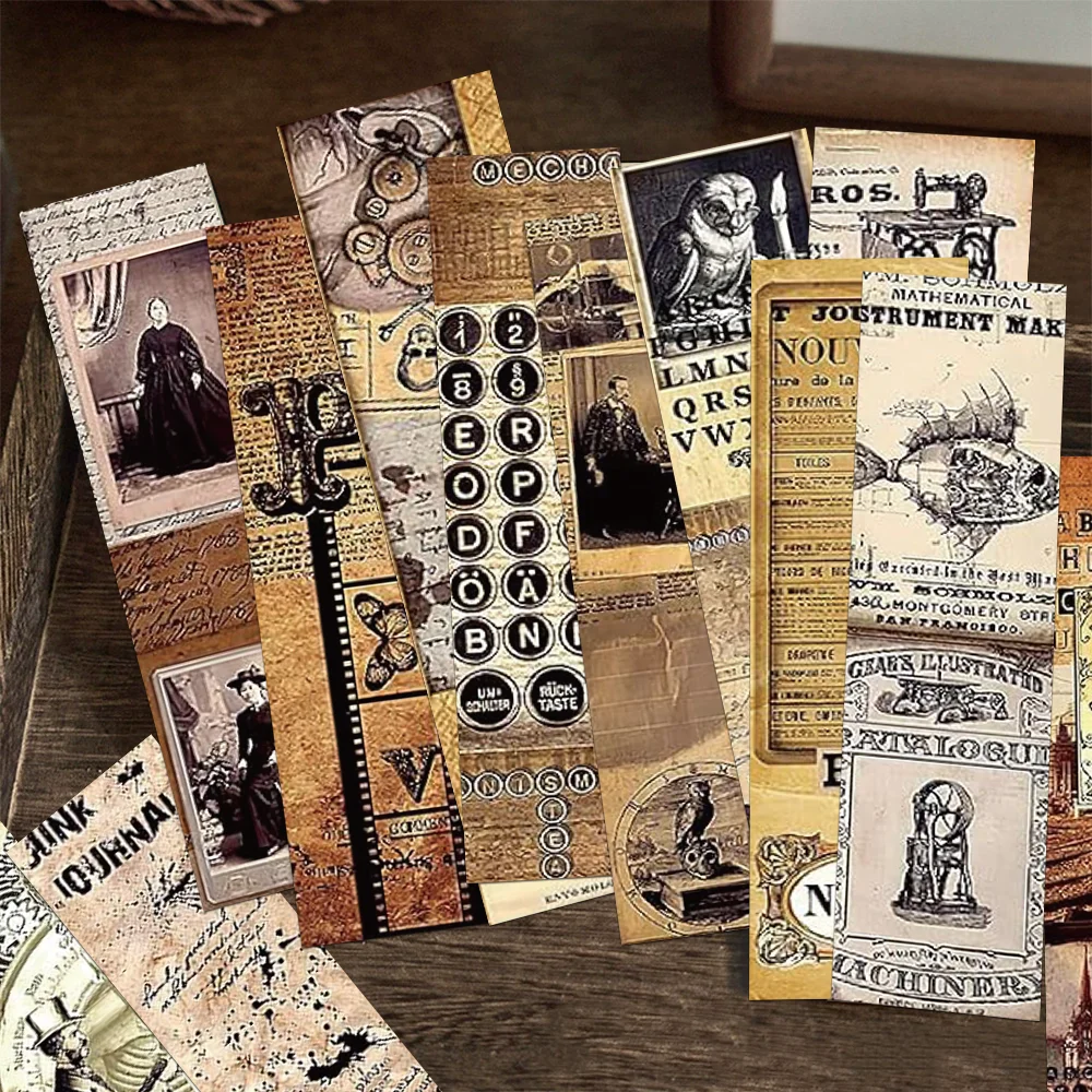 30 Stück nostalgische Vintage-Lesezeichen für Studenten, Lesebücher, Beschriftung, Bürobedarf, Seitenmarkierungen, Karten, Dekoration, DIY-Nachrichtenkarte