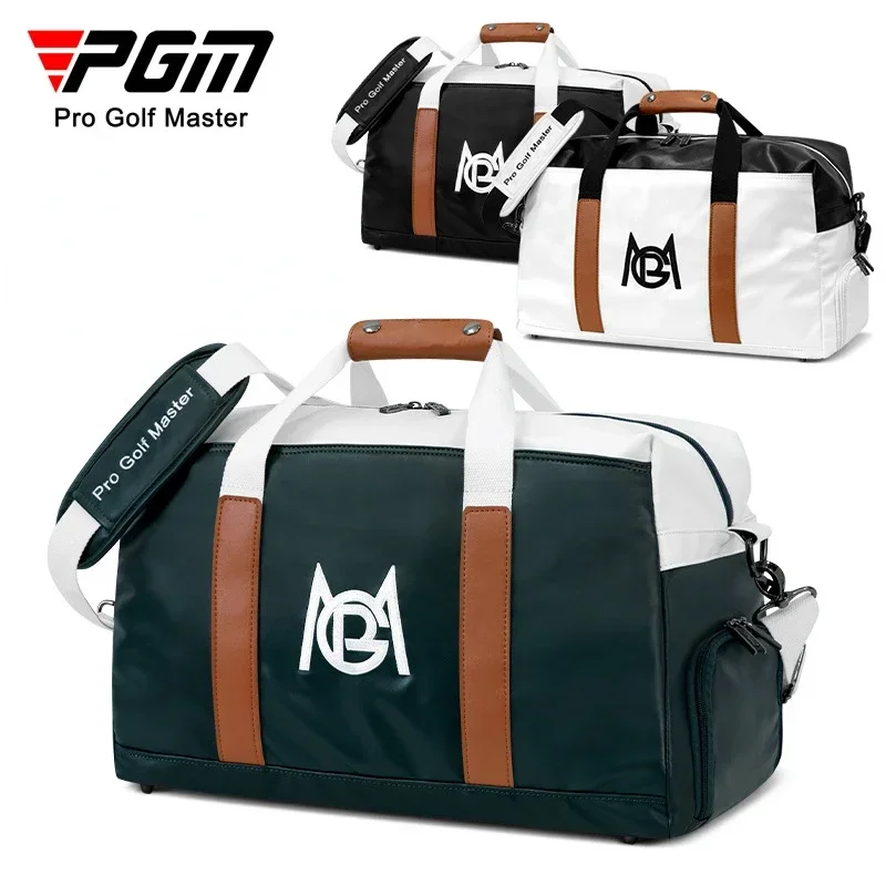 PGM Men Women Golf Clothing Bag PU Lightweight Waterproof Travel Carrying Bag Independent Shoe Bag YWB043