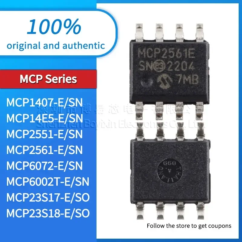 

MCP1407 MCP14E5 MCP2551 MCP2561 MCP6002T MCP6072 MCP23S17 MCP23S18-E/SO-E/SN USB gadget