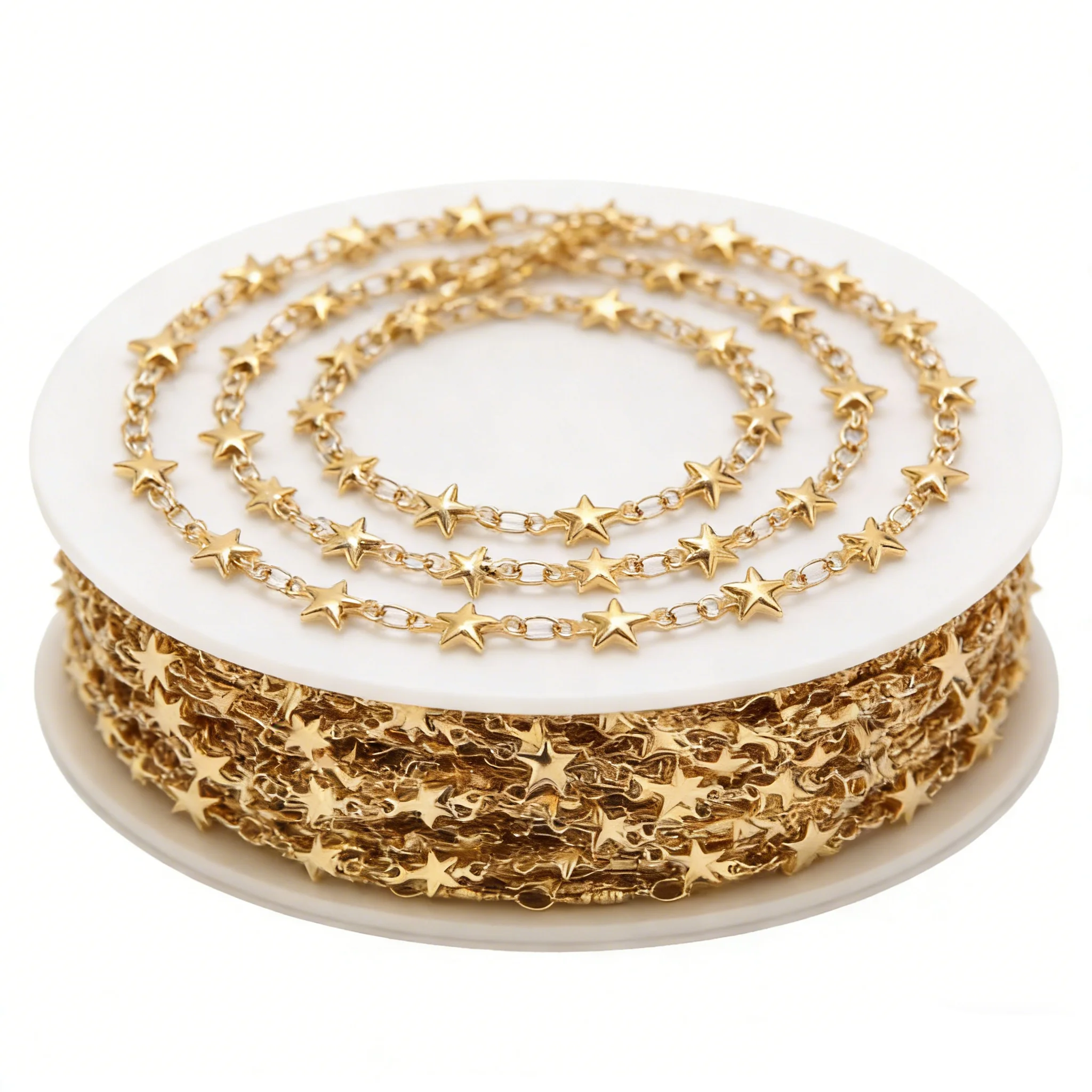1 Meter Stainless Steel Golden Star Handmade Link Chain for Women Choker Bracelet Necklace Jewelry Making