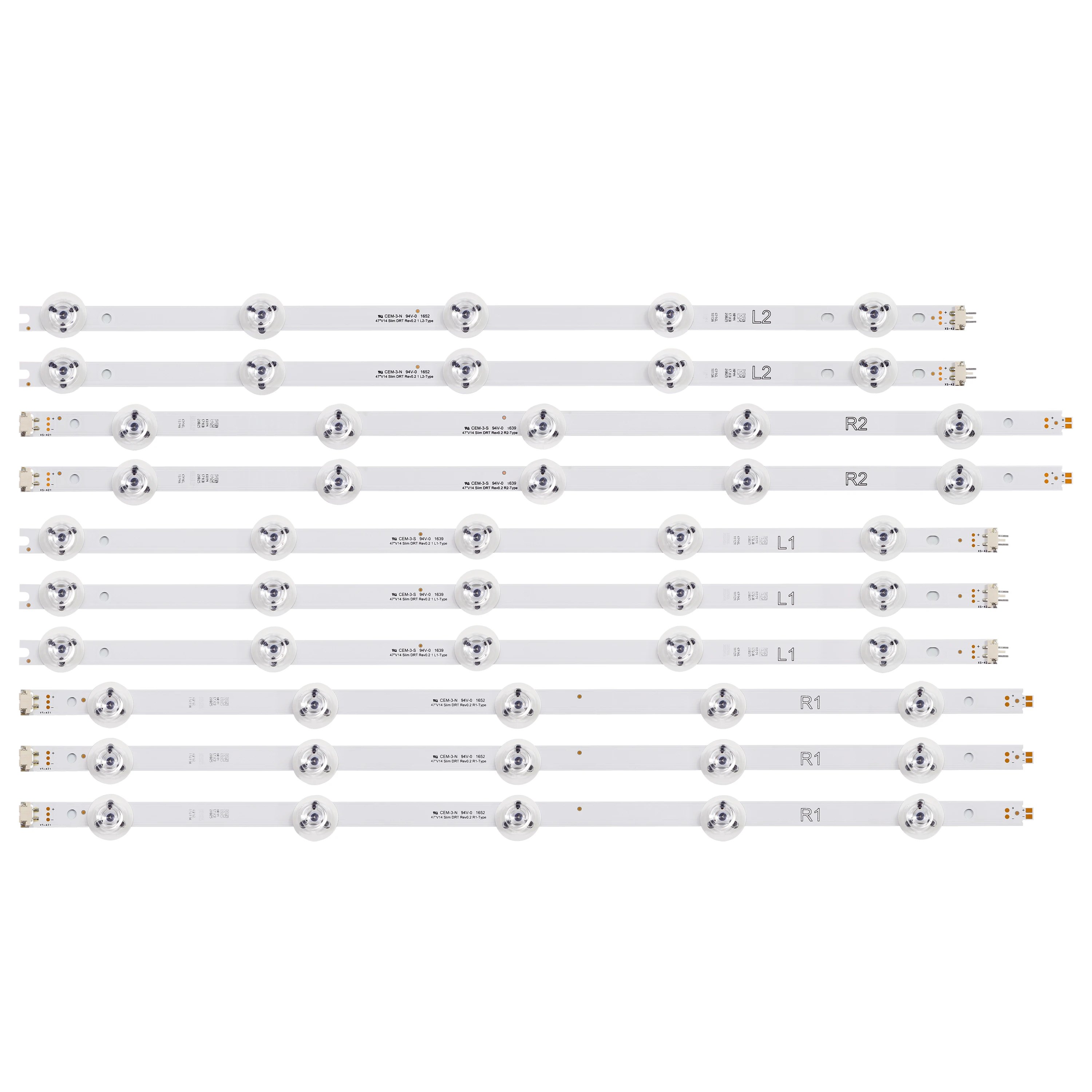 

LED Strip For Panasonic TX-47AS740B 47AS650E TX-47ASM651 TX-47AS650B TX-47AS740E 6916L-1811A 6916L-1812A 6916L-1813A 6916L-1814A