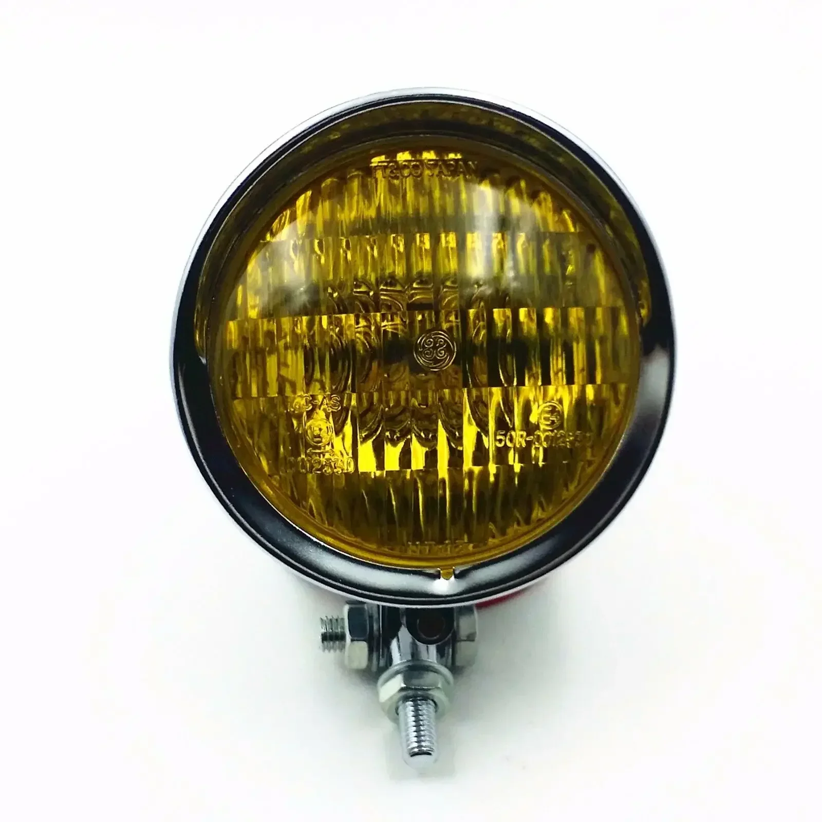 

Amber Bullet Headlight Lamp Cruiser Chopper Bobber Cafe Racer For Harley Honda