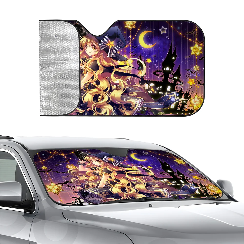 

Аниме K-Kirisame Marisa Car SunSha, трехслойная изоляция, переднее лобовое стекло автомобиля, Sun Sha, блоки на присоске, УФ-лучи, солнце