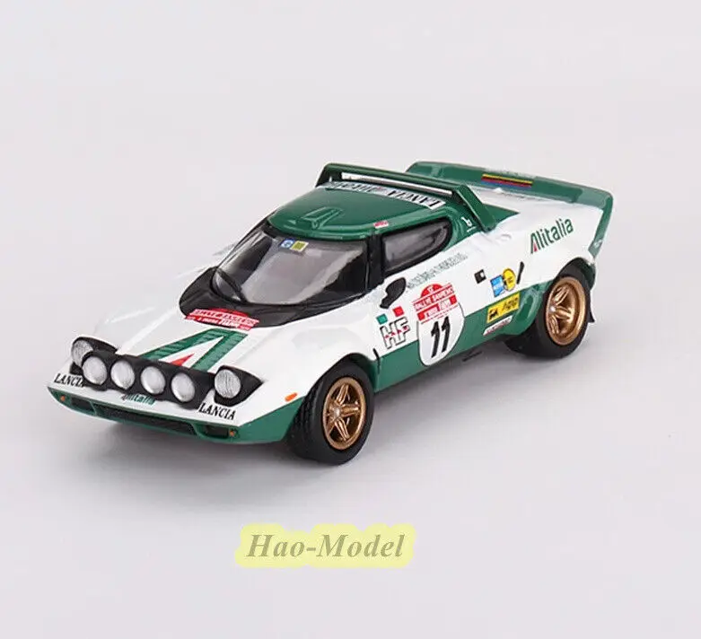 Minigt 1:64 für lancia stratos hf #11 1975 legierung metall druckguss auto modell jungen geburtstags geschenke hobby display sammlung simulation