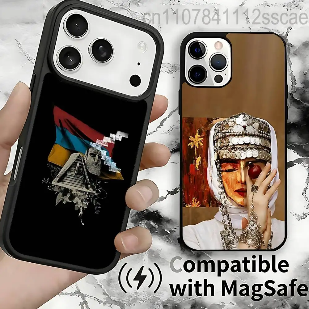 

Armenia Flag Passport Collage Case For iPhone 17,16,15,14,13,12,11,Pro,Max,Plus,Mini,SE4,E Magnetic Magsafe Wireless Charging