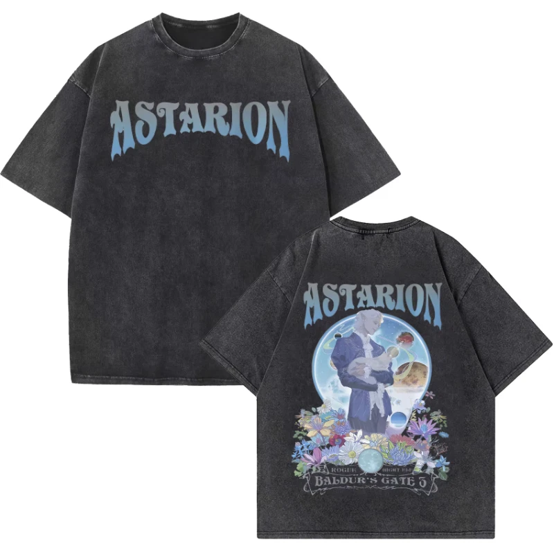 

Забавные винтажные потертые футболки Astarion Juice Box для мужчин и женщин, модная эстетичная футболка с короткими рукавами, летняя повседневная футболка большого размера