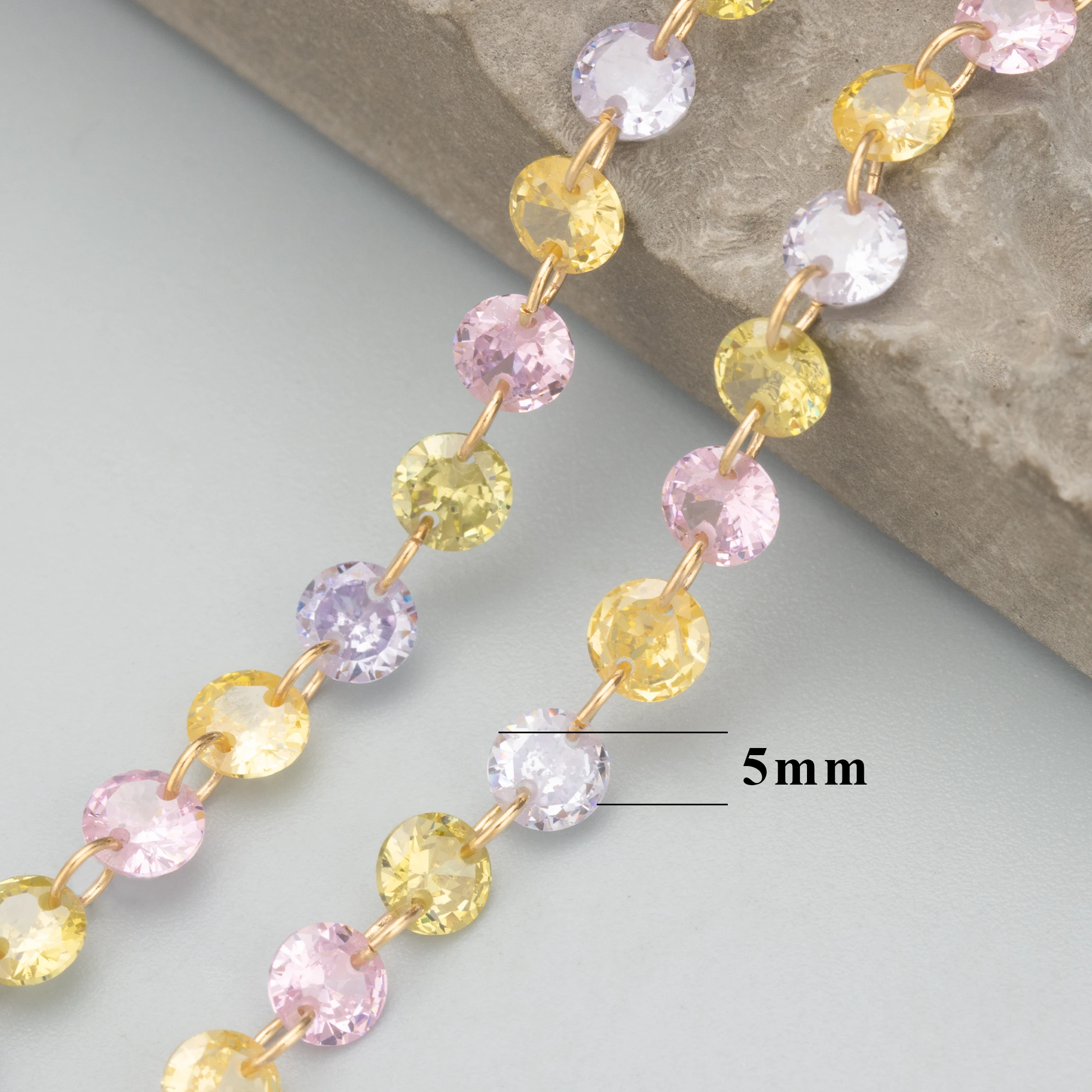 GUFEATHER C337,chain,zircons,18k gold plated,copper,nickel free,jewelry making,charms,hand made,diy bracelet necklace,20cm/lot