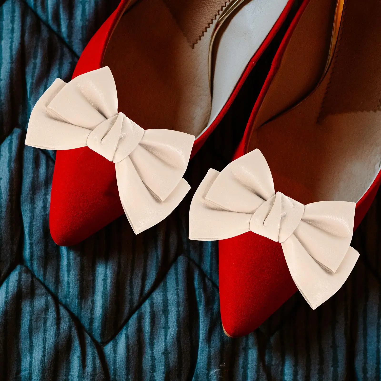 

Bow Shoe Flower Accessories Clip on Embellishments Bridal Shoes Jewelry Clips Charms Leather