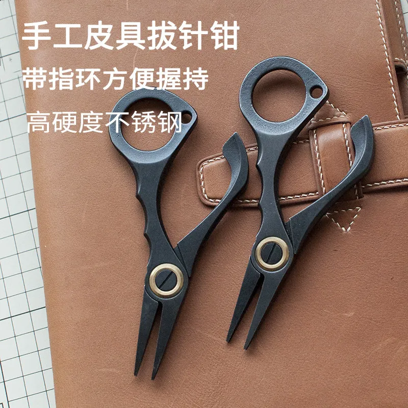 pinze-in-acciaio-inox-per-tirare-aghi-punta-piatta-per-lavorazione-del-cuoio-strumento-artigianale-per-cucire-a-mano