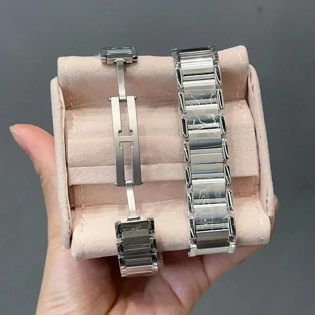 Super quality Women Watch Elegant Quartz Waterproof Yellow Gold Diamonds Square 316L Stainless Steel Sapphire Lady Watches