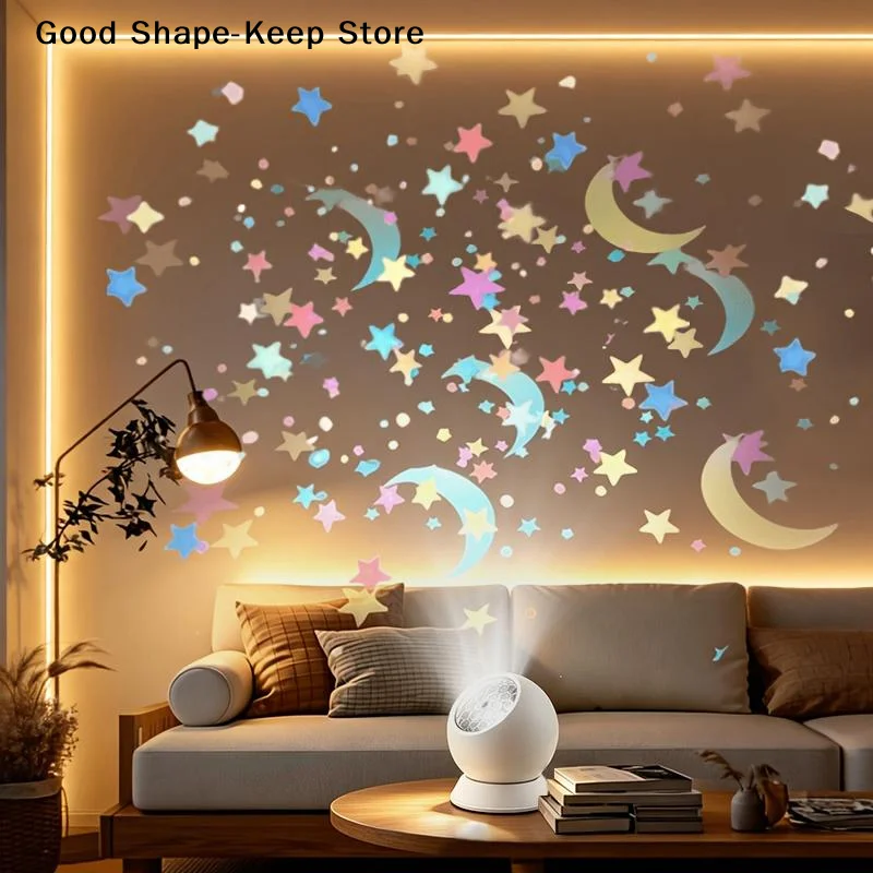 dailyOcean Theme Projector Lamp RGB Color Changing Multiple Light Patterns Portable for Kids Bedroom Home Decor Gift