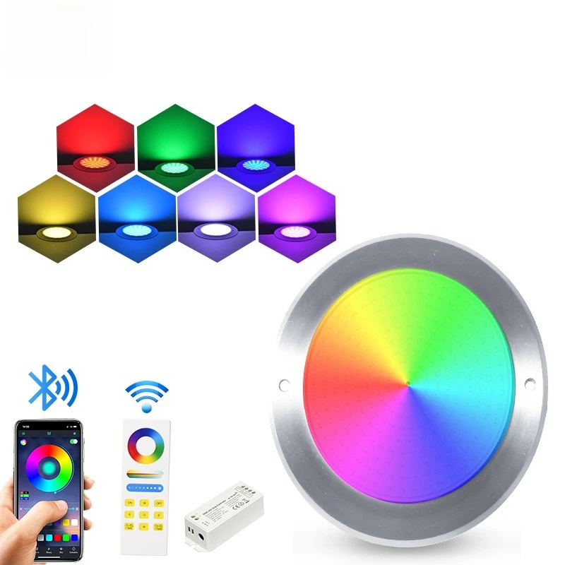 316SS Full Epoxy WiFi Remote Slim Underwater Light Basic Smart Waterproof Equipment For Home Pool Fountain Commercial Decor