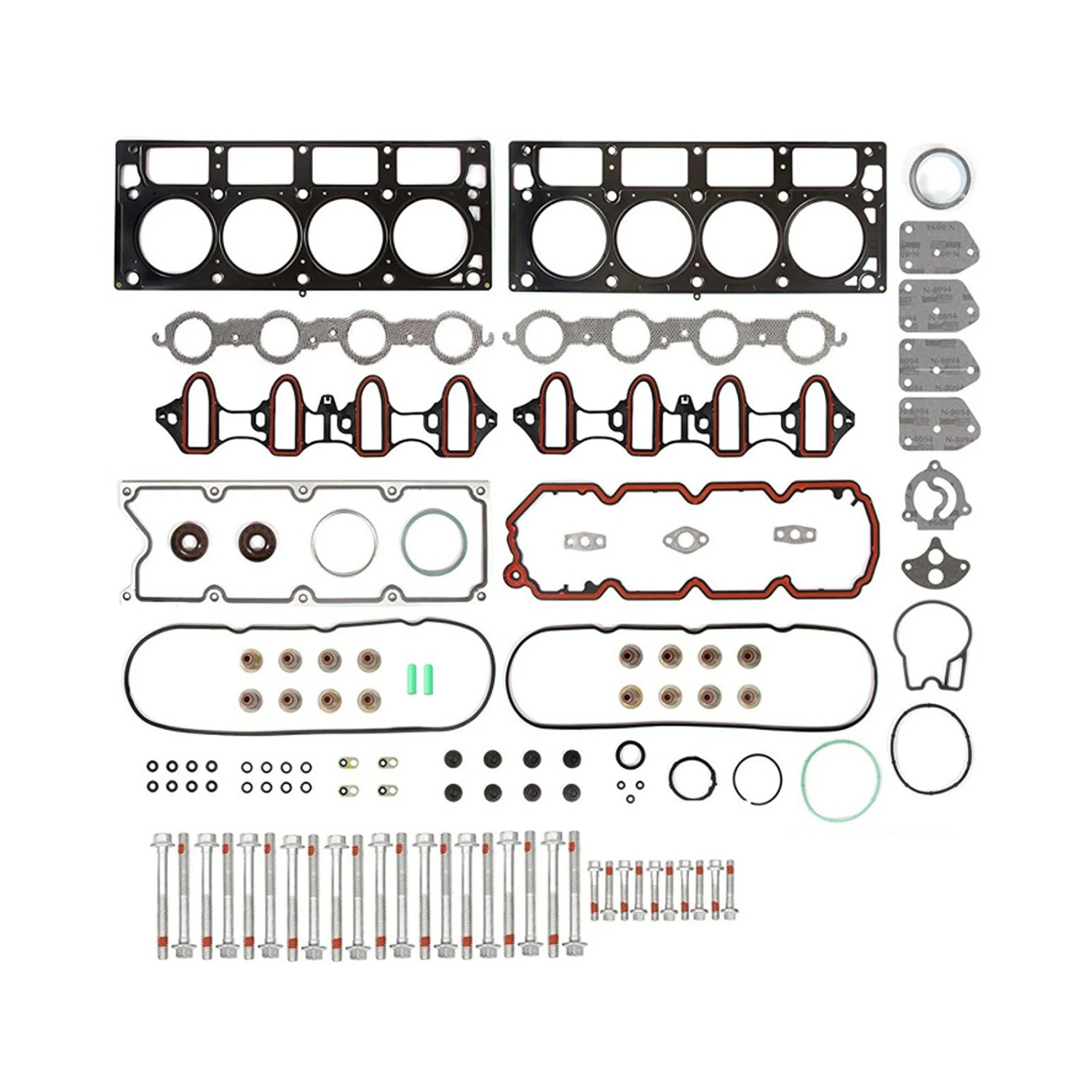 

Compatible With 06-09 Chevrolet GMC Buick Cadillac 4.8 & 5.3 MLS Full Gasket Set Head Bolts