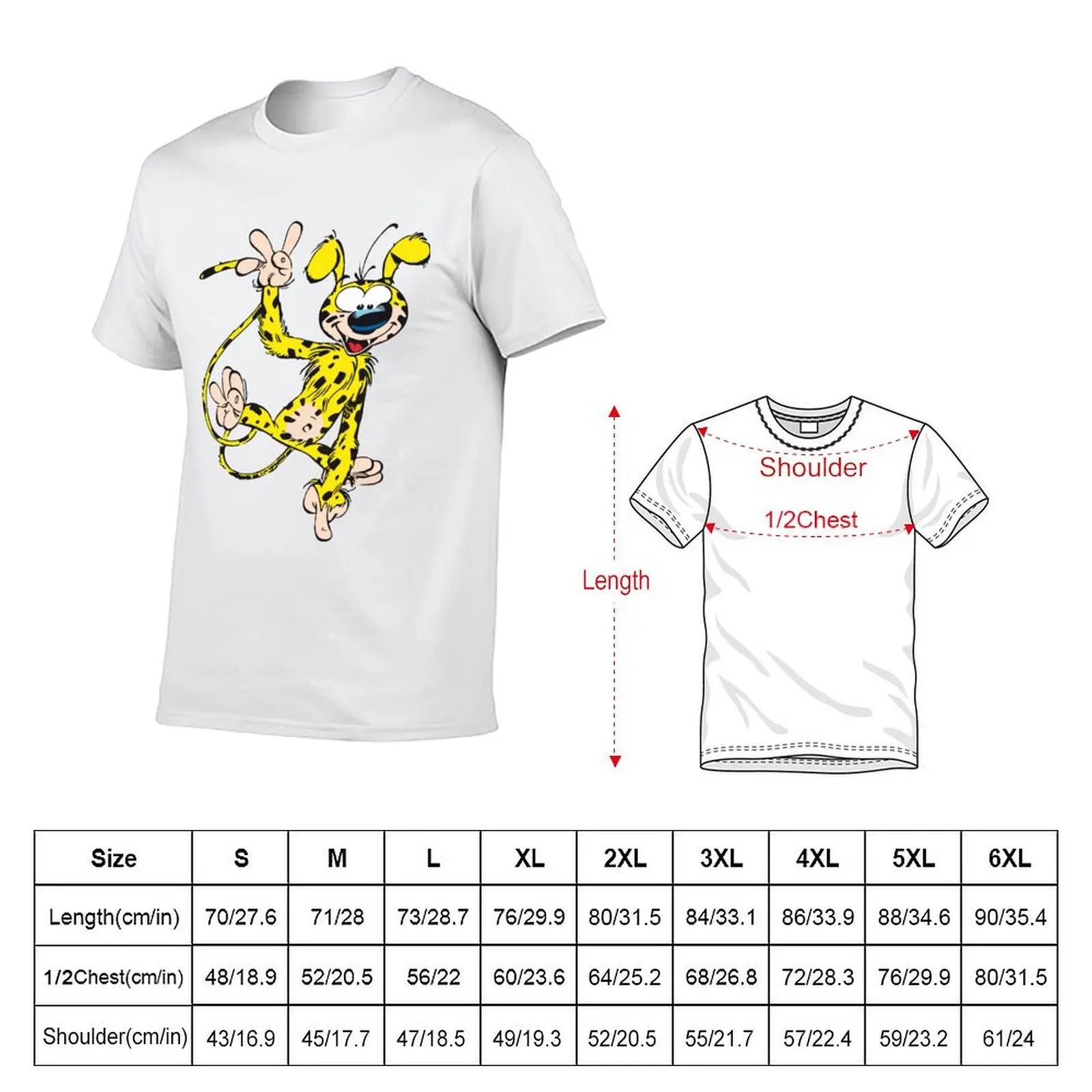 t man waving cotton T-Shirt t shirt shirts for man man Marsupilami graphic tshirt