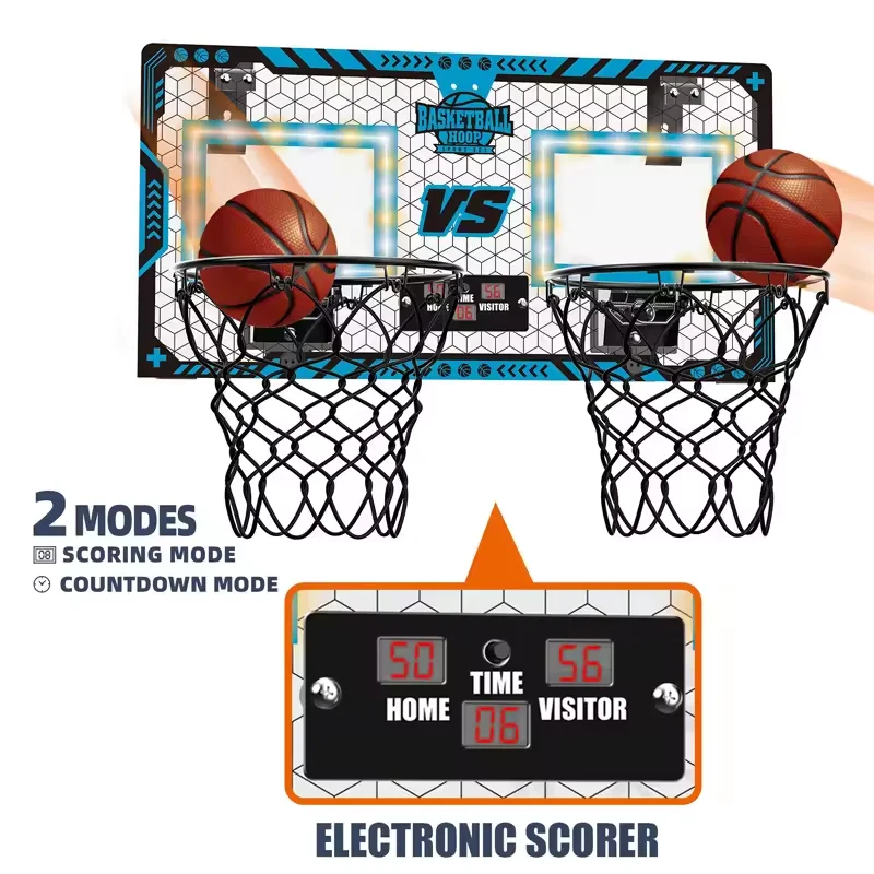 Dual-Score faltbares PET-Basketballbrett mit Punkteleuchten, Outdoor-Sportspielzeug und Spiel für Kinder 2025