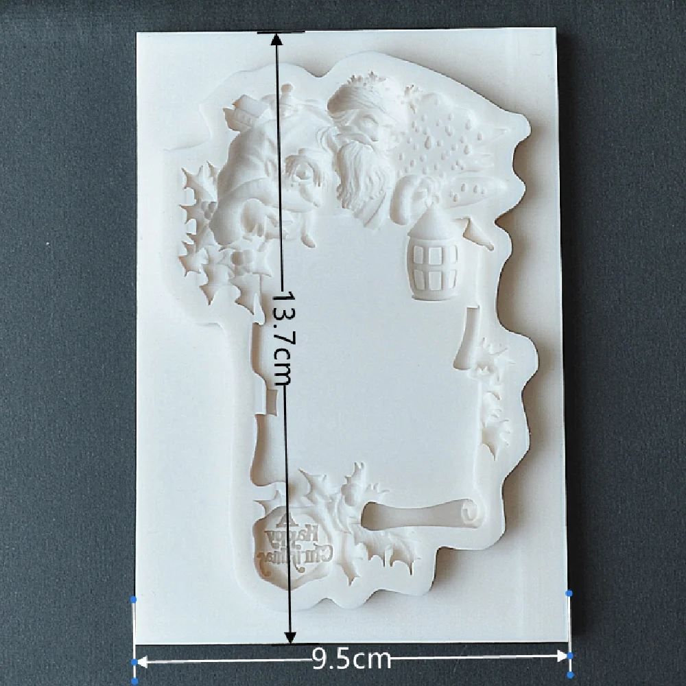 Santa Claus Shape Silicone Fondant Mold DIY Epoxy Resin Christmas Series Cake Baking Decoration Happy Christmas Shape Chocolate