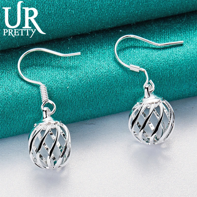 925 Sterling Silver Ball Pendant Earrings Beautiful Gift Party Engagement Wedding Fashion Jewelry