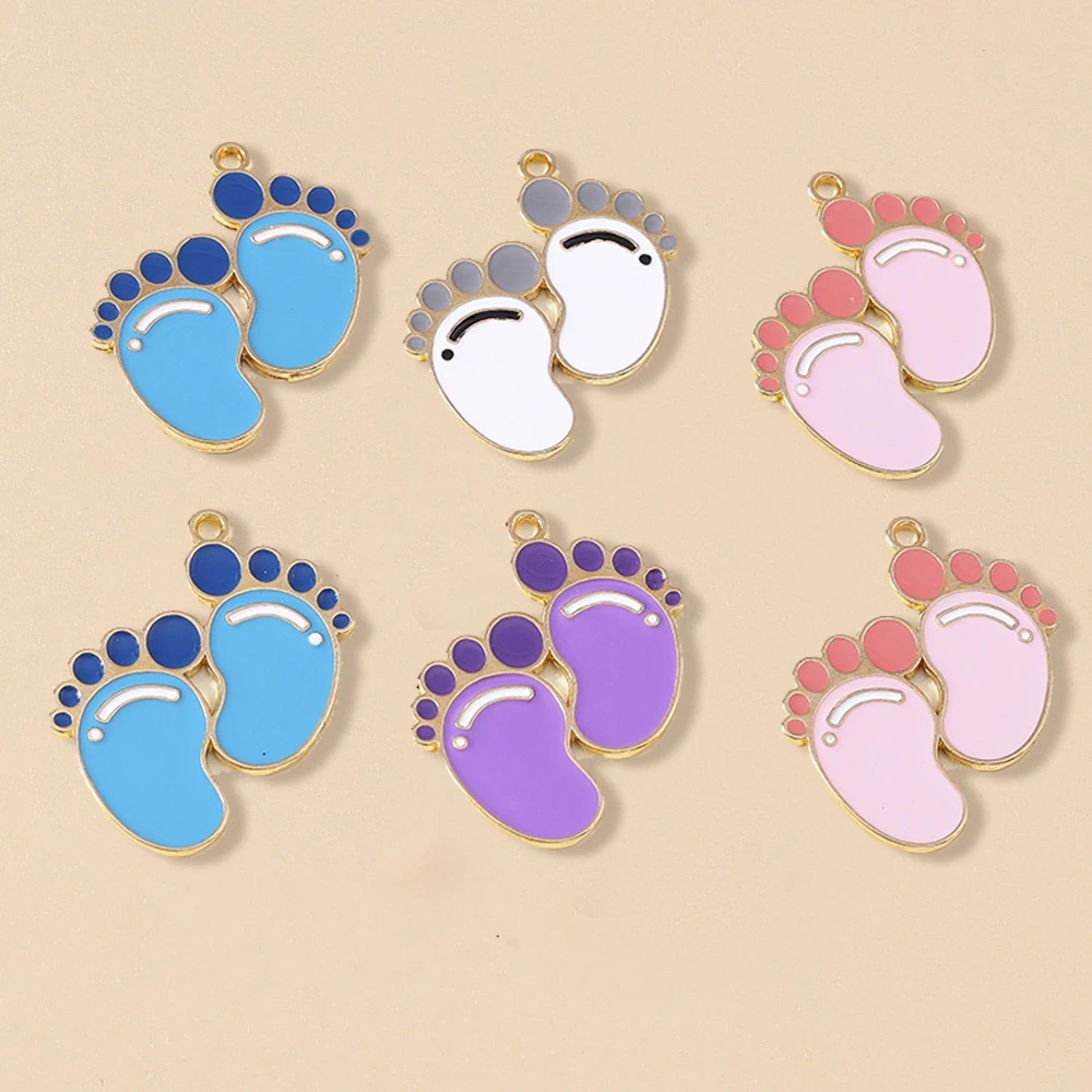 Leslie 10 Stück süße Babykleidung, Fütterungsflaschen, Füße, Socken, Lätzchen, Charms, Anhänger für DIY-Armband, Halskette, Schmuckherstellung, Zubehör – Detail 4