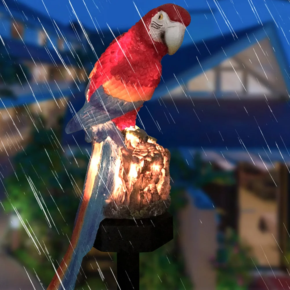 

Солнечный светильник для улицы в форме попугая, теплый свет, водонепроницаемый, для двора, подъездной дорожки, сада.