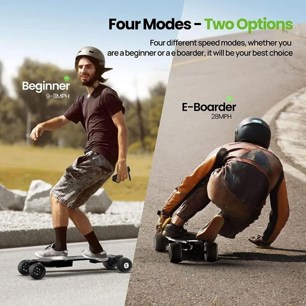 30 Mph /12Mph Top Speed Professional Skateboard Deck 1200W/450W Brushless Motor Skate Board & Accessories Longboard Wheels Adult