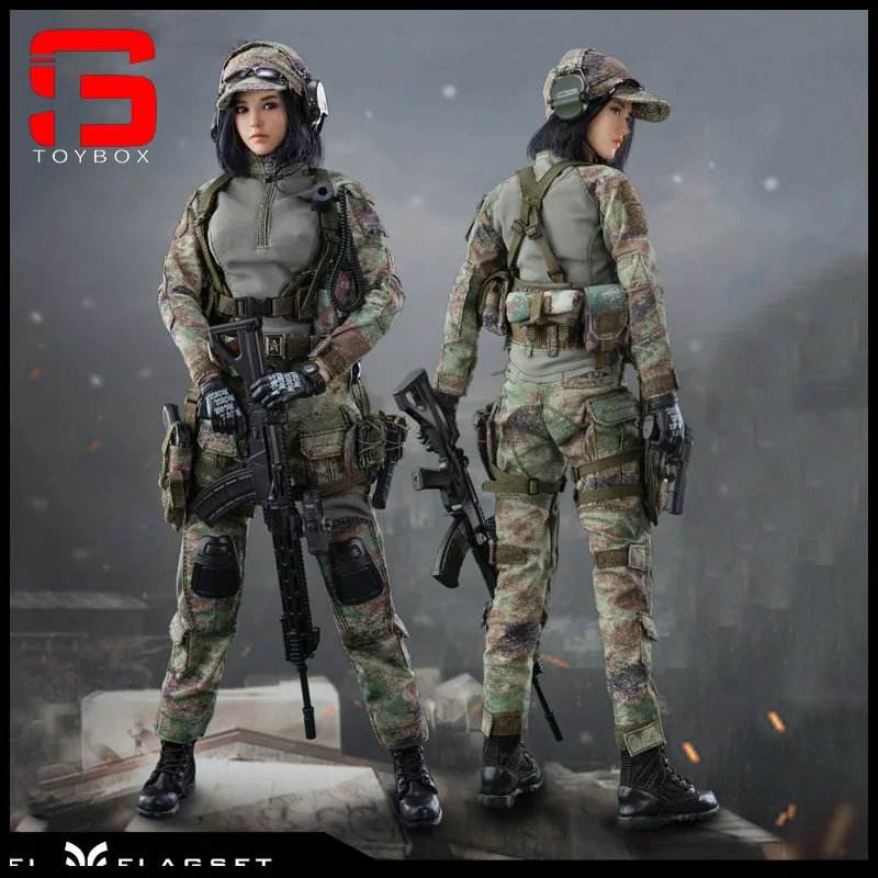 In Stock FLAGSET FS-73050 1/6 Accurate Shooter Niya Action Figure Model 12'' Female Soldier Action Figure Doll Full Set Toy