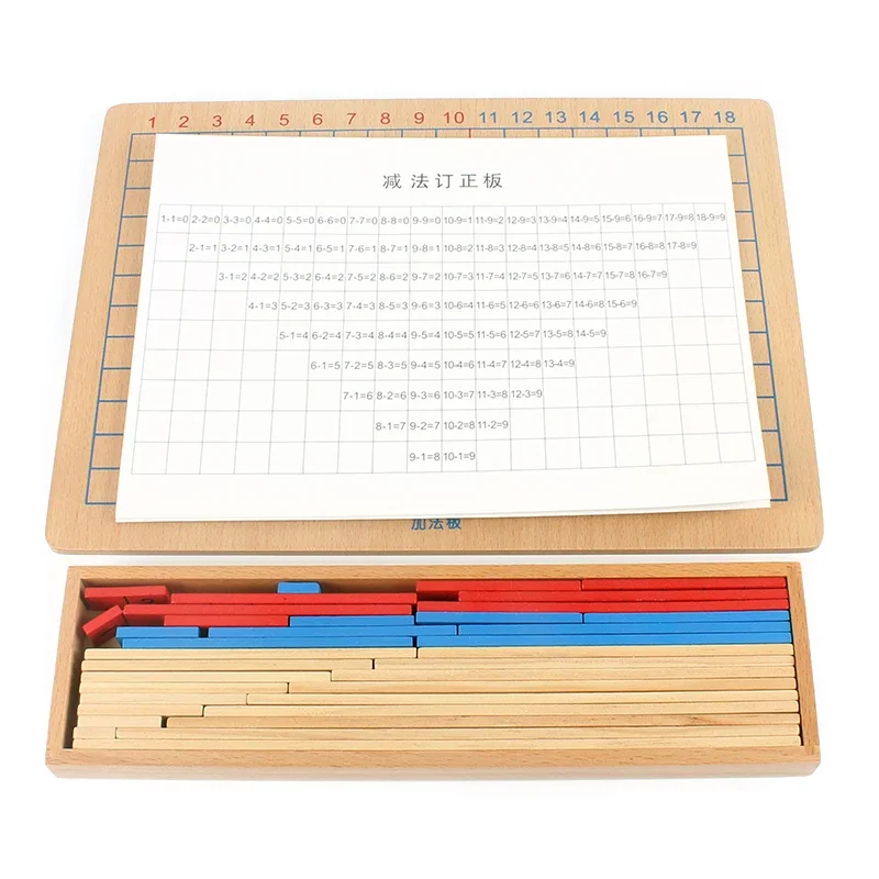 Free Shipping Montessori Addition Subtraction Strip Board Math Toys for Early Childhood Educational Preschool Kids Math Toys