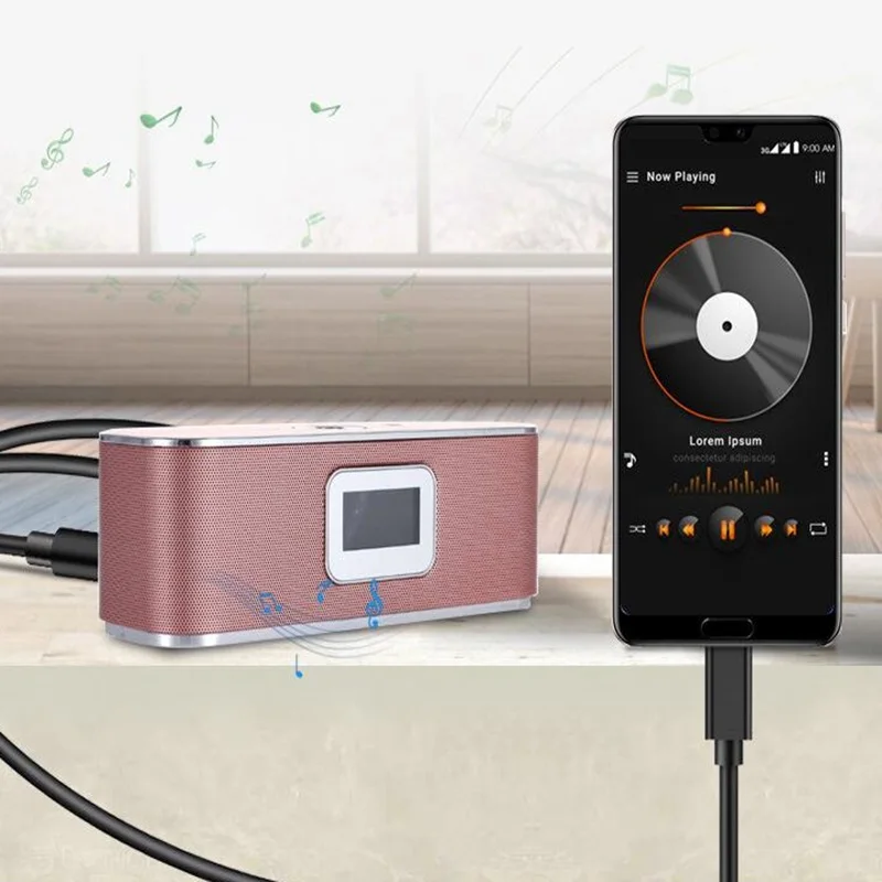 AUX كابل صوت السيارة Usb c نوع C إلى 3.5 مللي متر Aux كابل الصوت سماعة الرأس سماعة مهايئ الرافعة سيارة Aux لملحقات Xioami #4