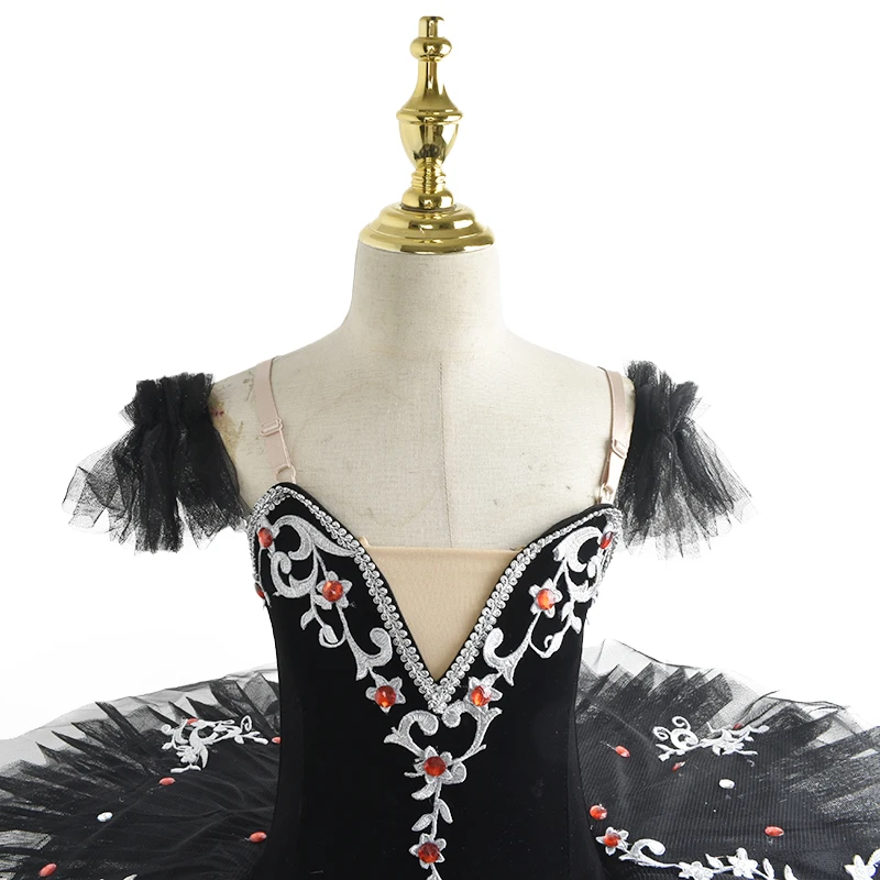 Tutú de Ballet profesional para niñas y adultos, traje de baile de bailarina del lago de los cisnes, tutú de panqueque, vestido de Ballet rosa para niñas