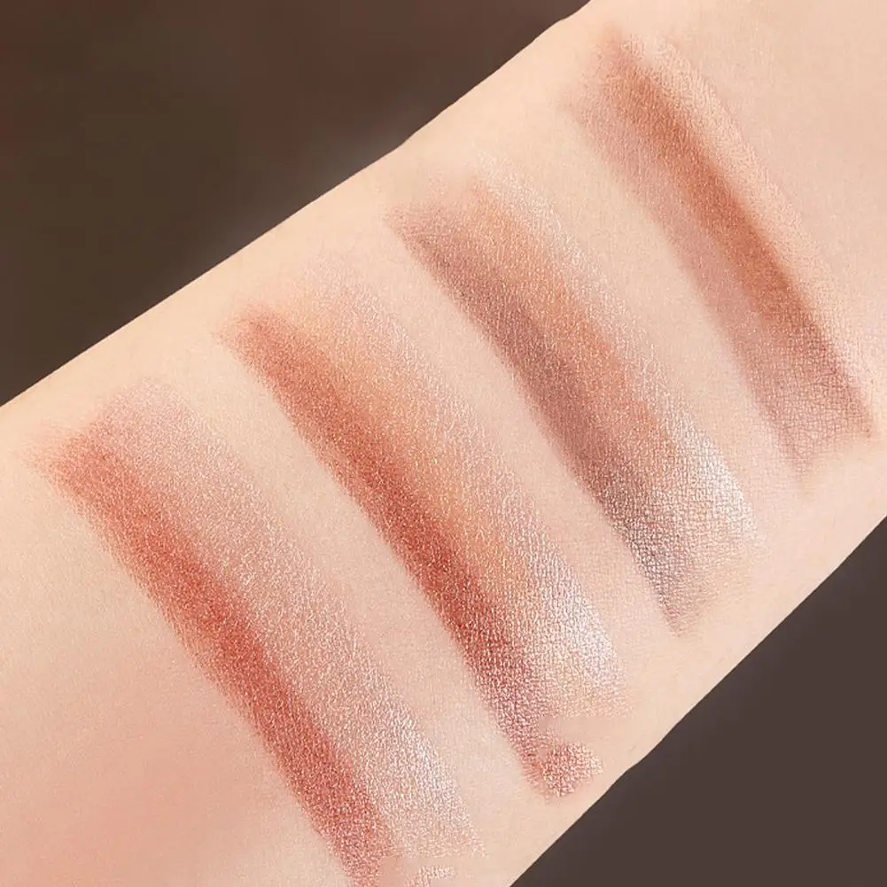 Ombretto graduale a 3 colori per principianti Glitter Impermeabile duraturo Pigro Evidenzia Ombretto Stick Strumento per il trucco degli occhi