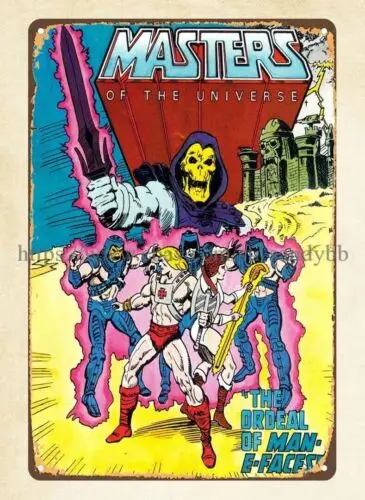 Nostalgisches Garage 1982 Comic-Metallschild aus Aluminium