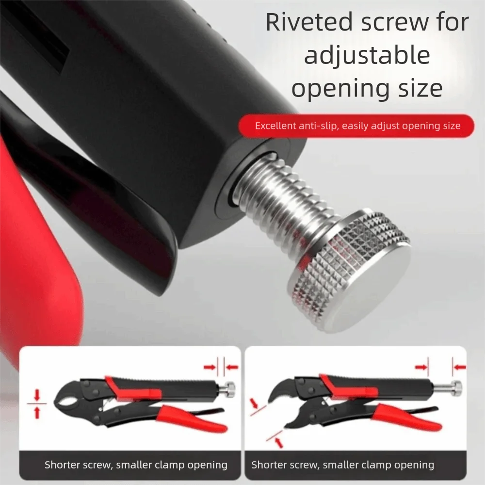 

Straight Jaws Powerful Pliers Round Mouth Curved Jaw Universal Pliers Flat Nose Adjustable Multifunctional Pliers Gripping Tool