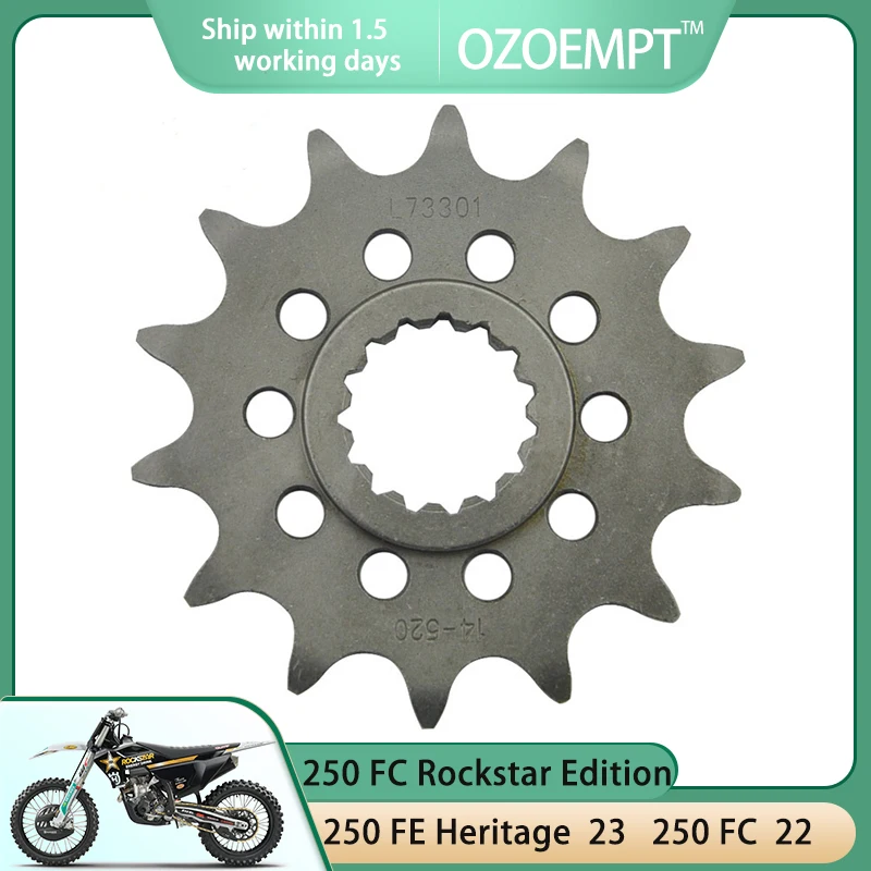 

Передняя Звездочка мотоцикла OZOEMPT 520-14T подходит для FS570 Supermoto 250 FC ,FC Rockstar Edition,Heritage,FE,FE Heritage,TC