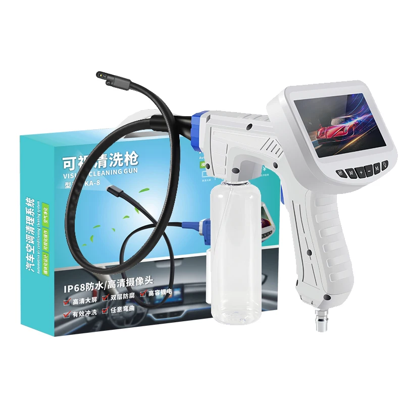 

4.3 Inch Side-View Spraying Air Conditioner Cleaning Endoscope AC Cleaner Inspection Handheld Borescope Camera Visual Spray Gun
