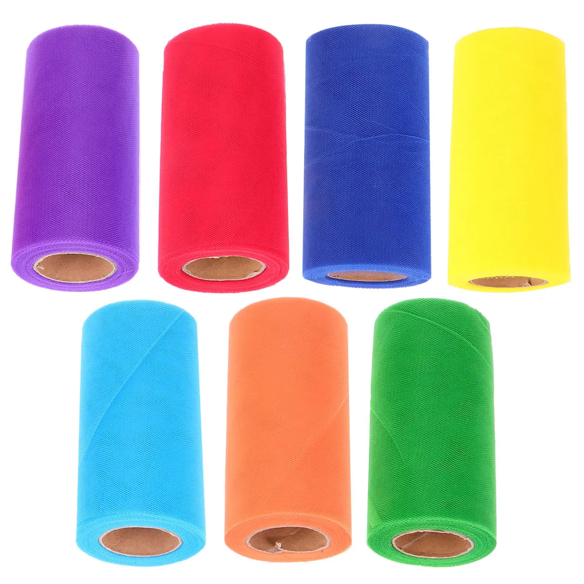 

7pcs Roll Fabric For Diy Wedding Dress Skirt Table Party Decoration Craft Gift Wrapping Bowknots Making Dress Party Decor Skirt