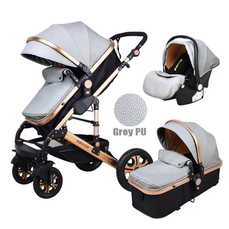 Nuovo passeggino leggero a quattro ruote con assorbimento degli urti per bambini 4 in 1 passeggino portatile da viaggio ad alto paesaggio