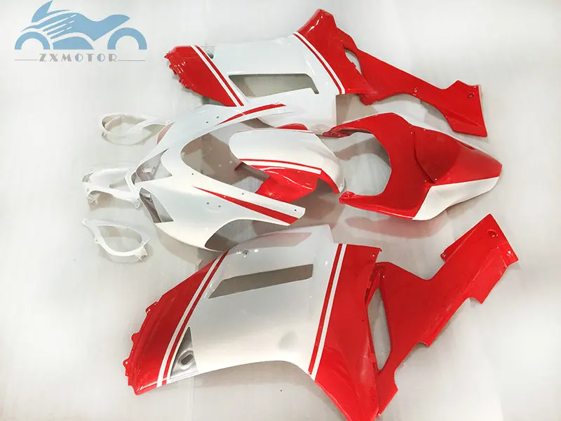 New Cheap fairings set for ZX6R 636 2007 2008 motorcycle fairing kits ZX 6R 07 08 red white aftermarket bodyworks