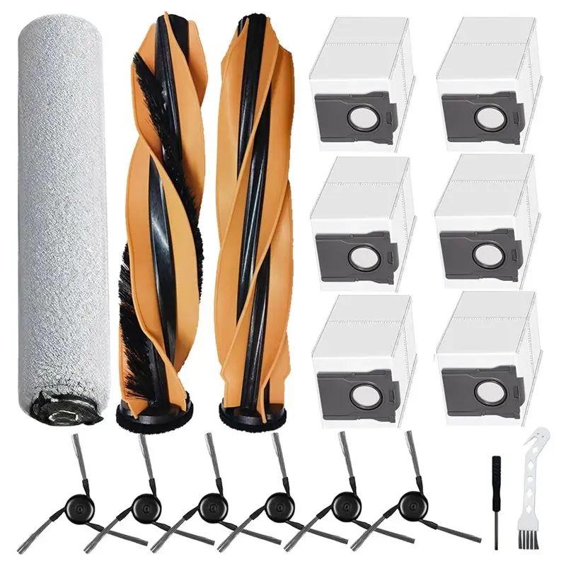 17PCS Spazzola principale Rullo Mop Sacchetti per la polvere Spazzola laterale per Dreame Mova Z60 Ultra Robot Aspirapolvere