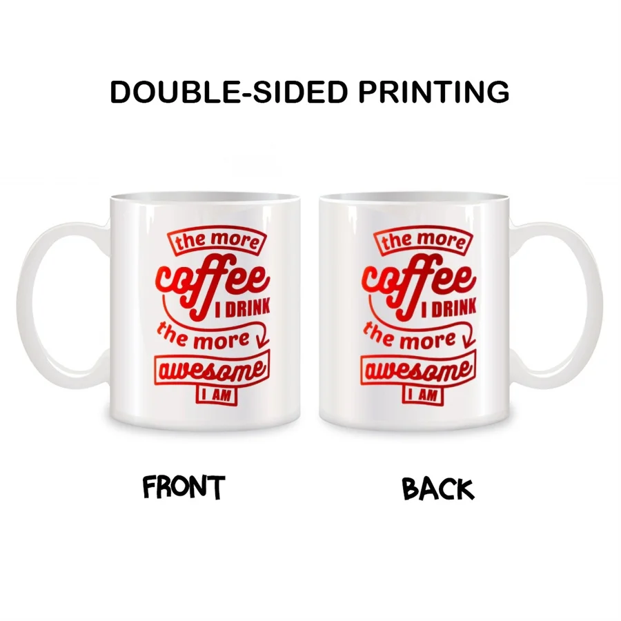 المزيد من القهوة التي أشربها أكثر رائعة أنا أكواب للزوجة والأم والابنة وأعياد الميلاد وأكواب شاي سيراميك القهوة باللون الأبيض سعة 11 أونصة
