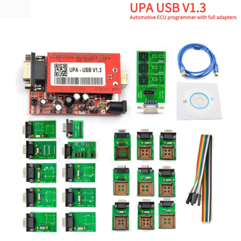 مبرمج UPA-USB ECU فائق UPA USB V1.3 مع أجهزة محول كاملة V2014 UPA-USB V1.3 الوحدة الرئيسية أداة ضبط رقاقة ECU التلقائية